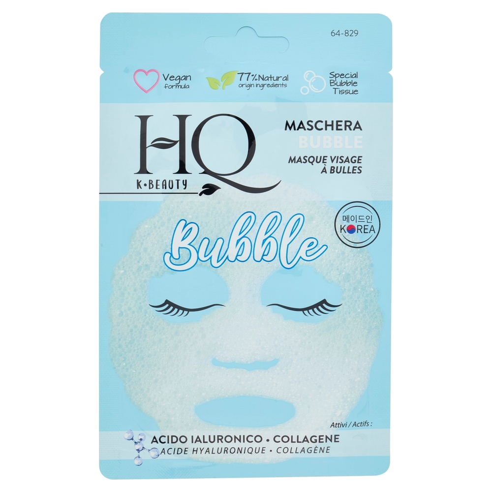HQ K-Beauty Maschera Bubble Attivi: Acido Ialuronico - Collagene